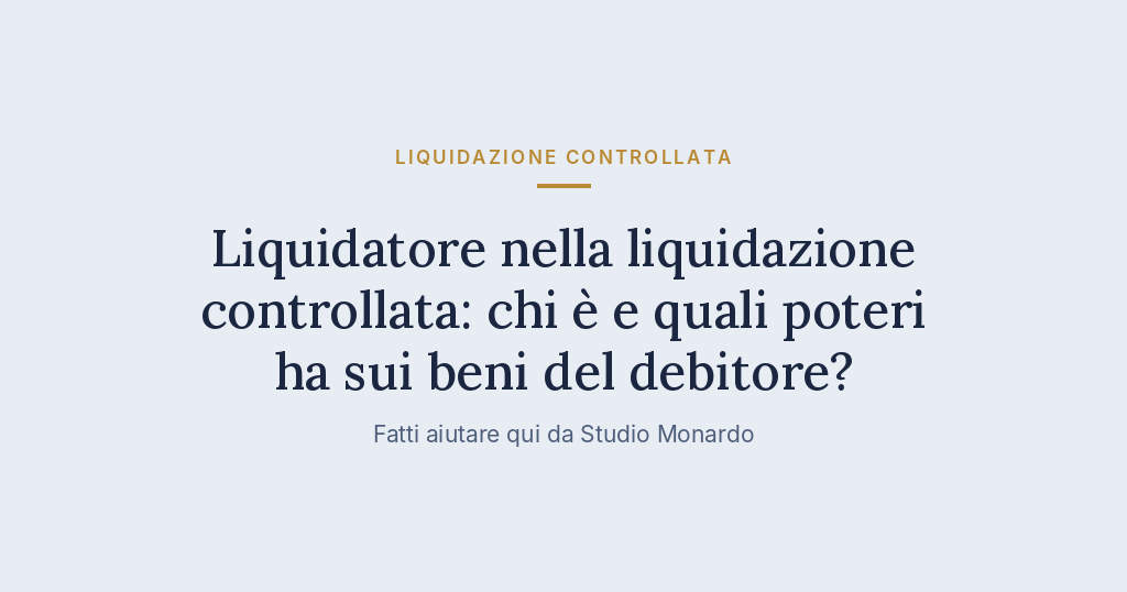 Liquidatore Nella Liquidazione Controllata: Chi È E Quali Poteri Ha Sui Beni Del Debitore?